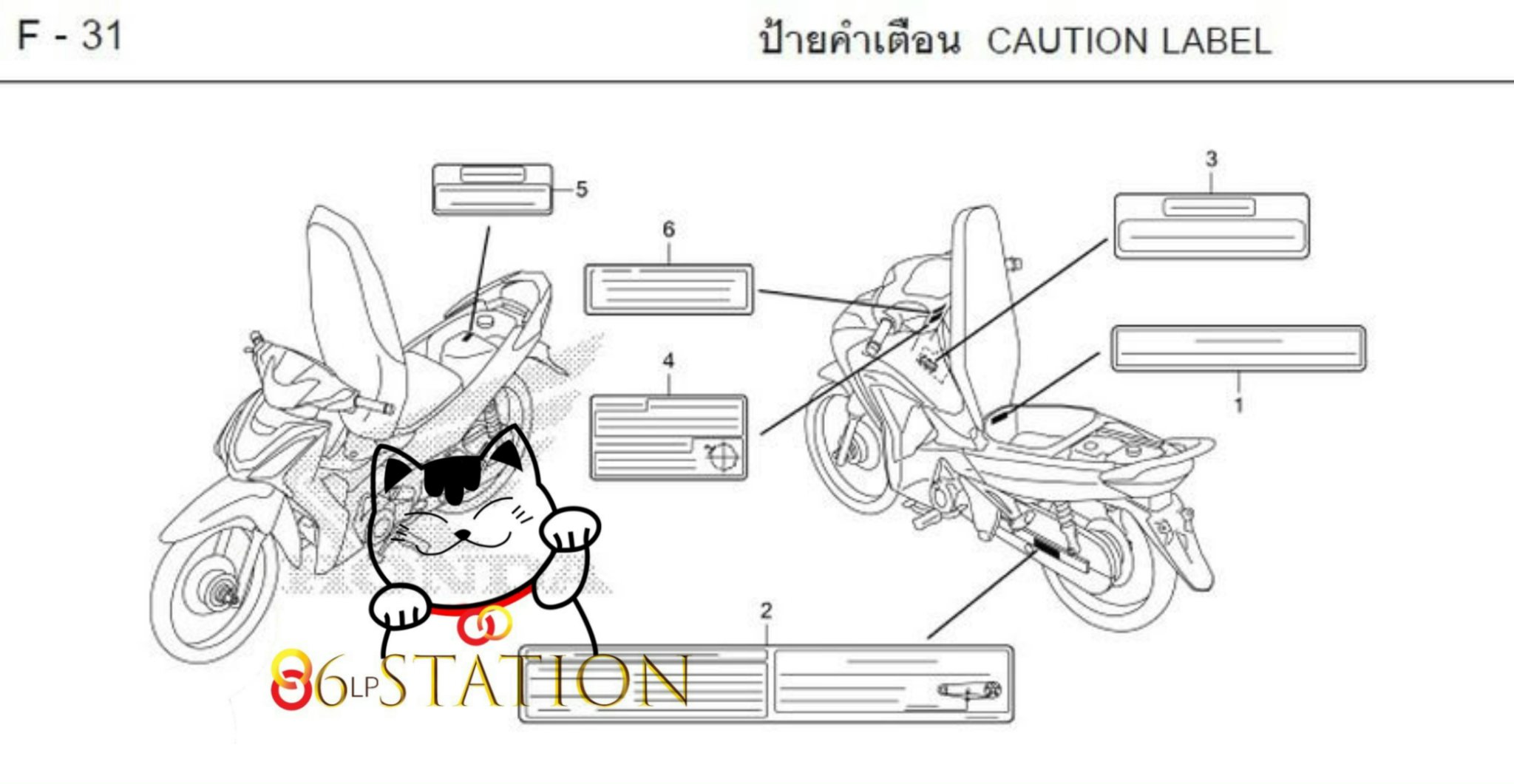 Tem thông số dán bình xăng wave 125i thái lan