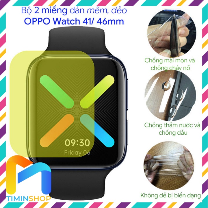 HCMDán OPPO Watch 41 46mm - Chất TPU và cường lực dẻo