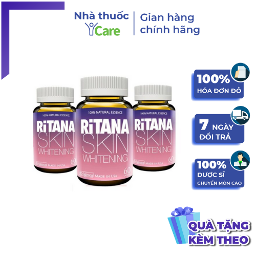 Viên uống trắng da, mờ sạm nám Ritana lọ 60 viên