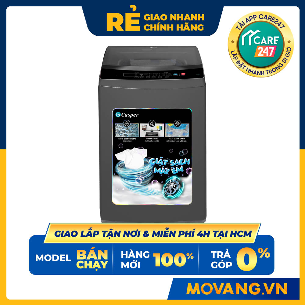 [GIAO TẠI HCM] - Máy giặt Casper 8.5 kg WT-85N68BGA