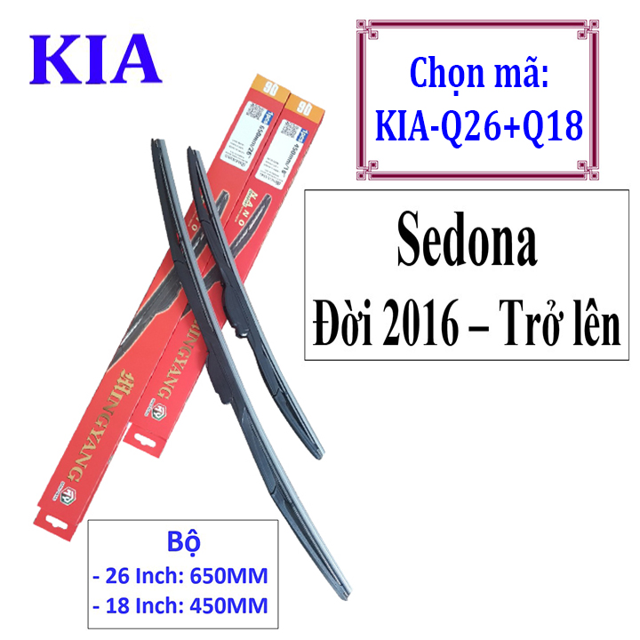 Bộ 2 thanh gạt nước mưa ô tô đa năng Nano cao cấp dành cho hãng xe Kia: Morning-K3-Cerato-Forte-Carens-Rio-Sorento-Sedona-Soul-Sportage-Hatchback-Optima​​​​​​​