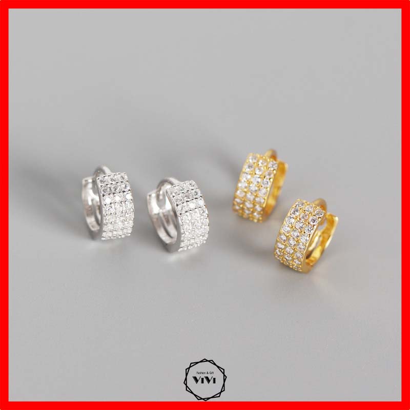 [KHUYÊN BẠC CAO CẤP] Bông tai bạc nam sát tai Noble – ViVi_Gift
