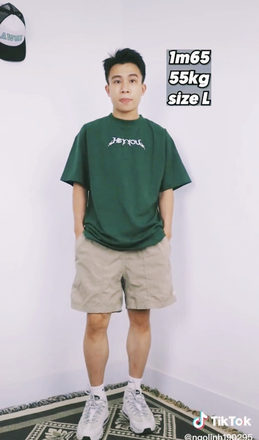 Áo thun áo phông HEYYOU METAL GREEN    - Áo phông form rộng tay lỡ phong cách Hàn Quốc phù hợp cả nam nữ cặp đôi - Tokyo shop