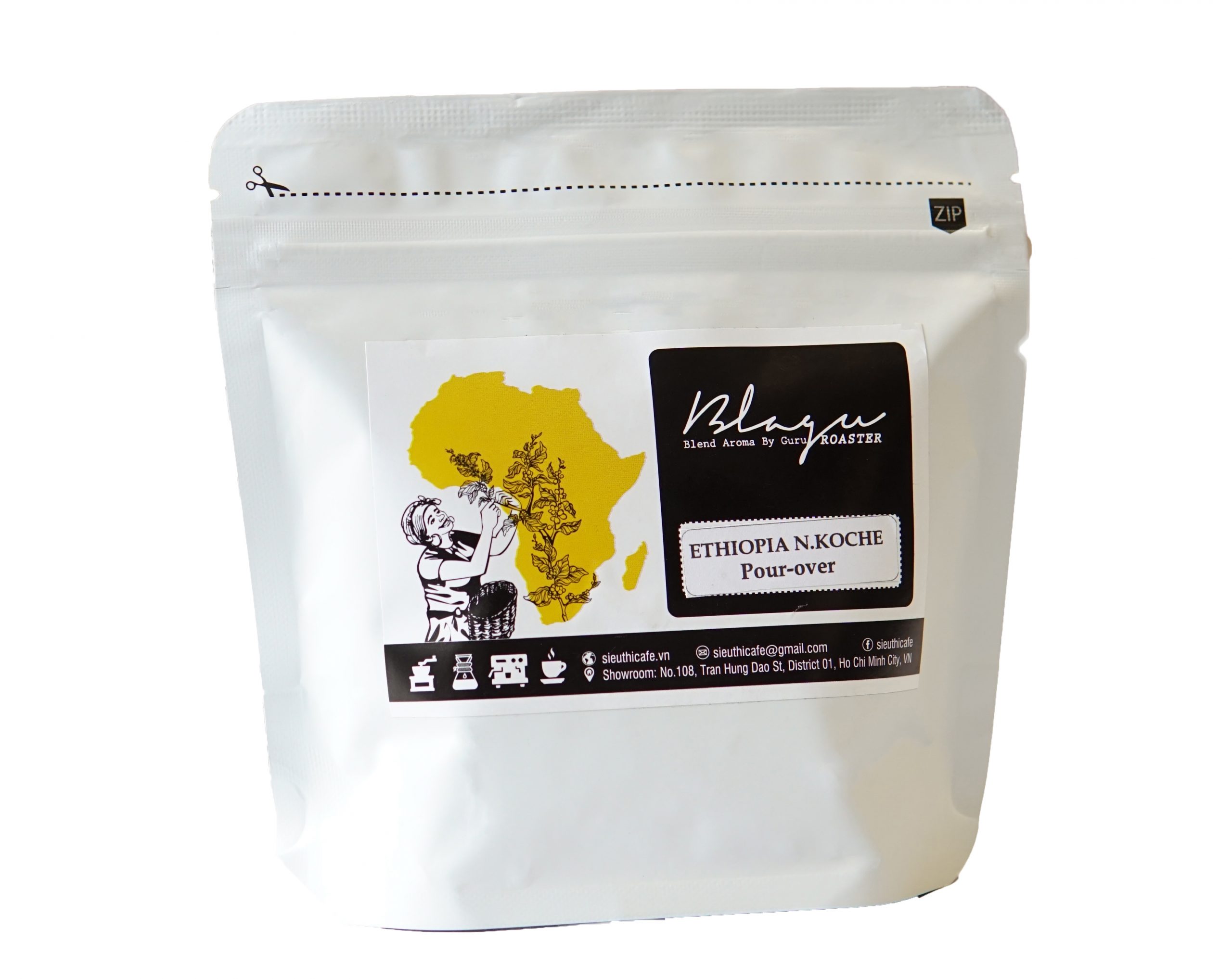 [HCM]CÀ PHÊ BLAGU HẠT RANG ETHIOPIA N. KOCHE LIGHT ROAST 100G