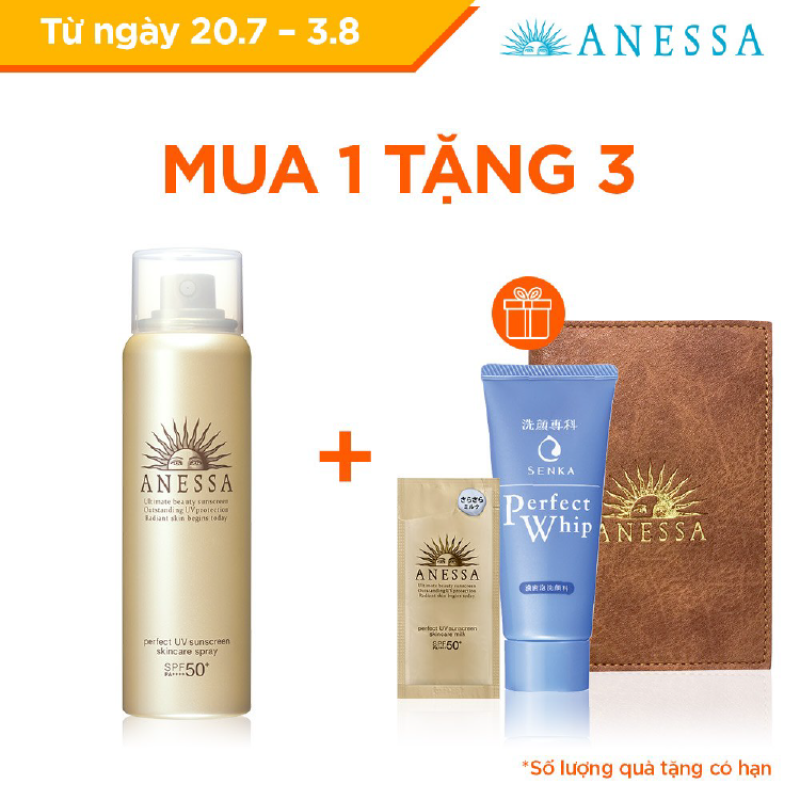 Kem chống nắng dưỡng da dạng xịt bảo vệ hoàn hảo Anessa Perfect UV Sunscreen Skincare Spray 60g