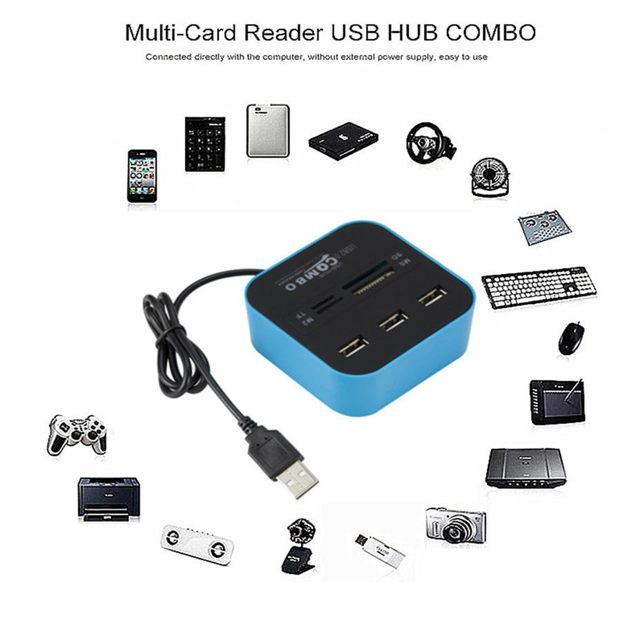 High Quality Multi-Function USB Hub for Reading Memory Cards