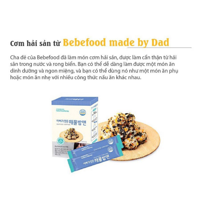 Gia vị rắc cơm cho bé Bebefood 1 gói tách lẻ