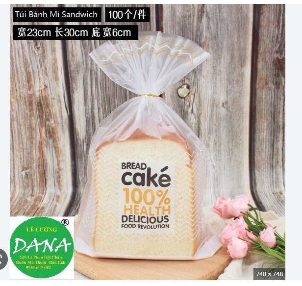 Túi bánh mì Bread Cake 100% (10 cái)
