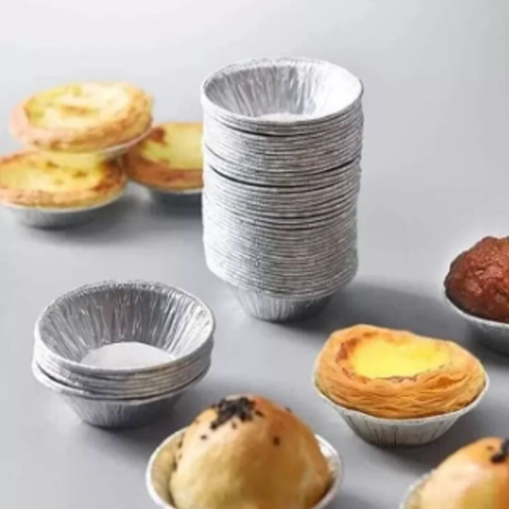 Set 200 Chiếc Chén Bạc Chống Dính Chuyên Dùng Cho Nồi Chiên,  Nướng Bánh, Nướng Hàu , Khuôn giấy bạc Làm Bánh Tart Bằng Lá Nhôm Tiện Dụng