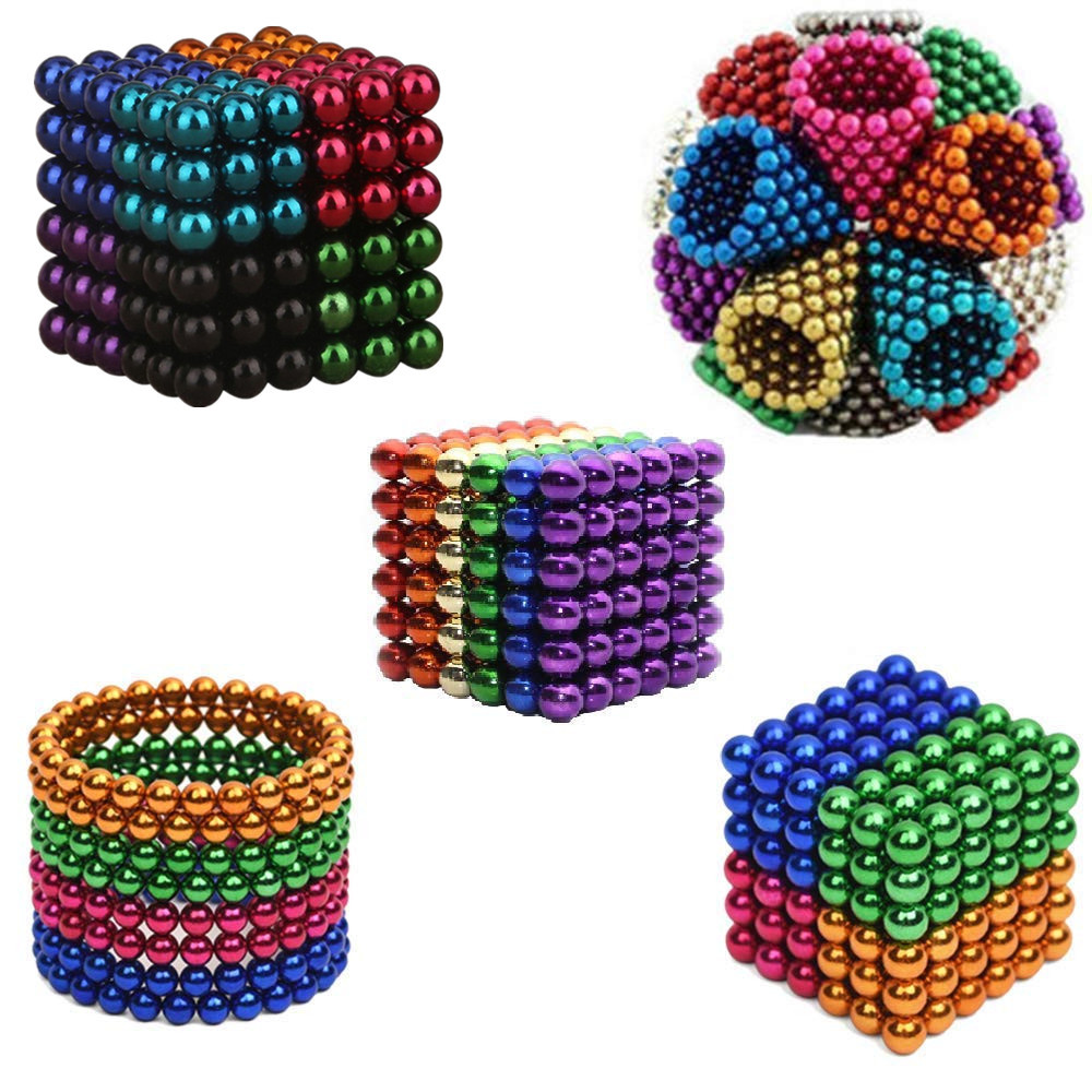 Bi nam châm tròn 8 màu - bucky ball 5mm 8 màu