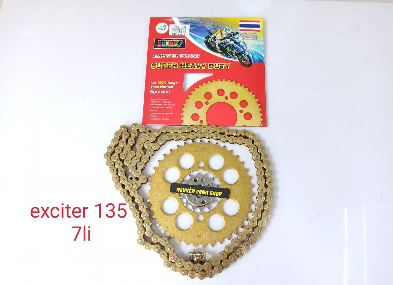 sên nhông dĩa xe exciter 135 7li