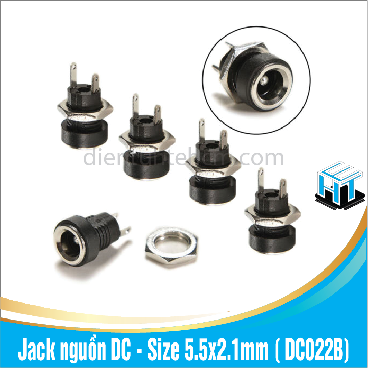 Combo 5 jack nguồn dc - size 5.5x2.1mm