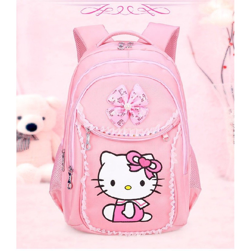 Balo Học Sinh Mèo Kitty Cho Bé Gái