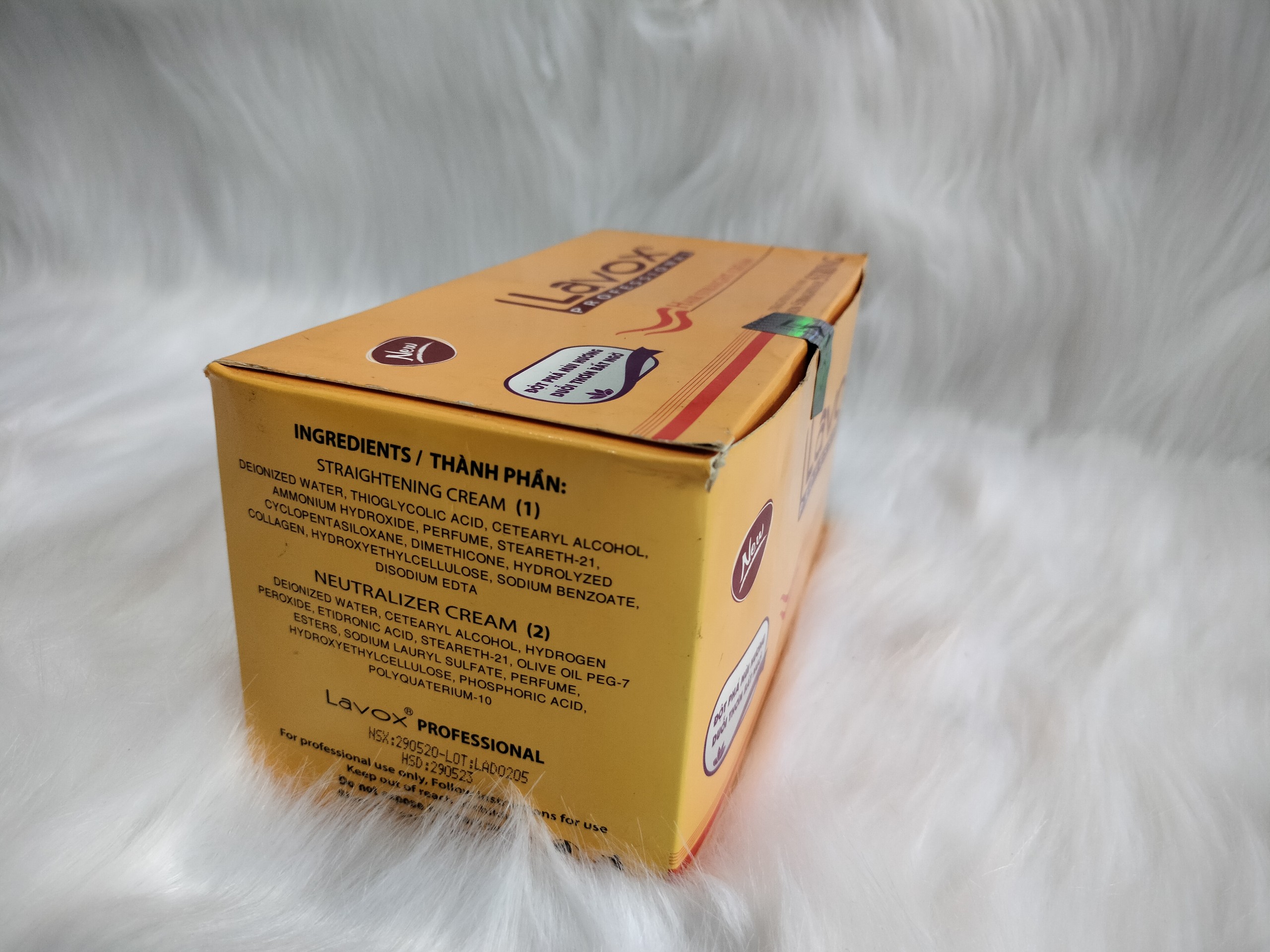 Duỗi tóc Lavox nấp vàng 500ml*2