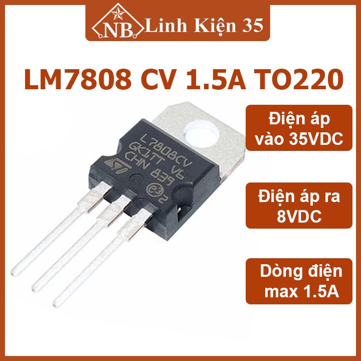 Ic ổn áp lm7808 cv 1.5a to220