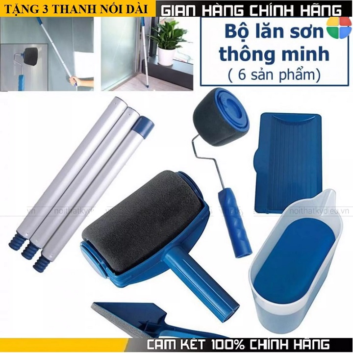 Bộ dụng cụ lăn sơn thông minh 5 món chống bẩn không cần nhúng