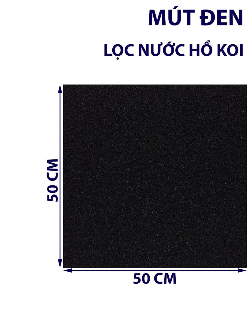 BÔNG LỌC ĐEN ( 50 X 50 X 3CM ) CÓ THỂ TÁI SỬ DỤNG NHIỀU LẦN , VẬT LIỆU LỌC NƯỚC CHO HỒ CÁ