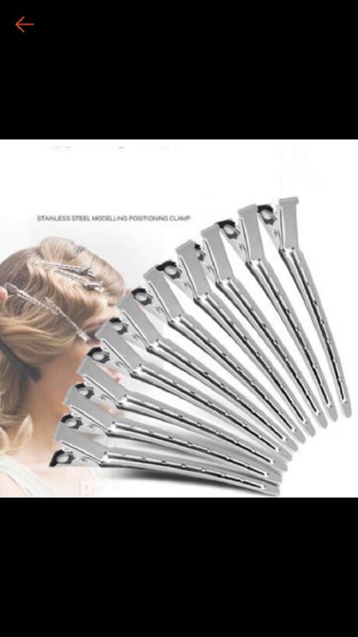 kẹp tóc inox định hình tóc sóng (12 cái)