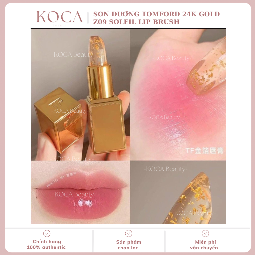 Son dưỡng 24k gold z09 soleil lip brush