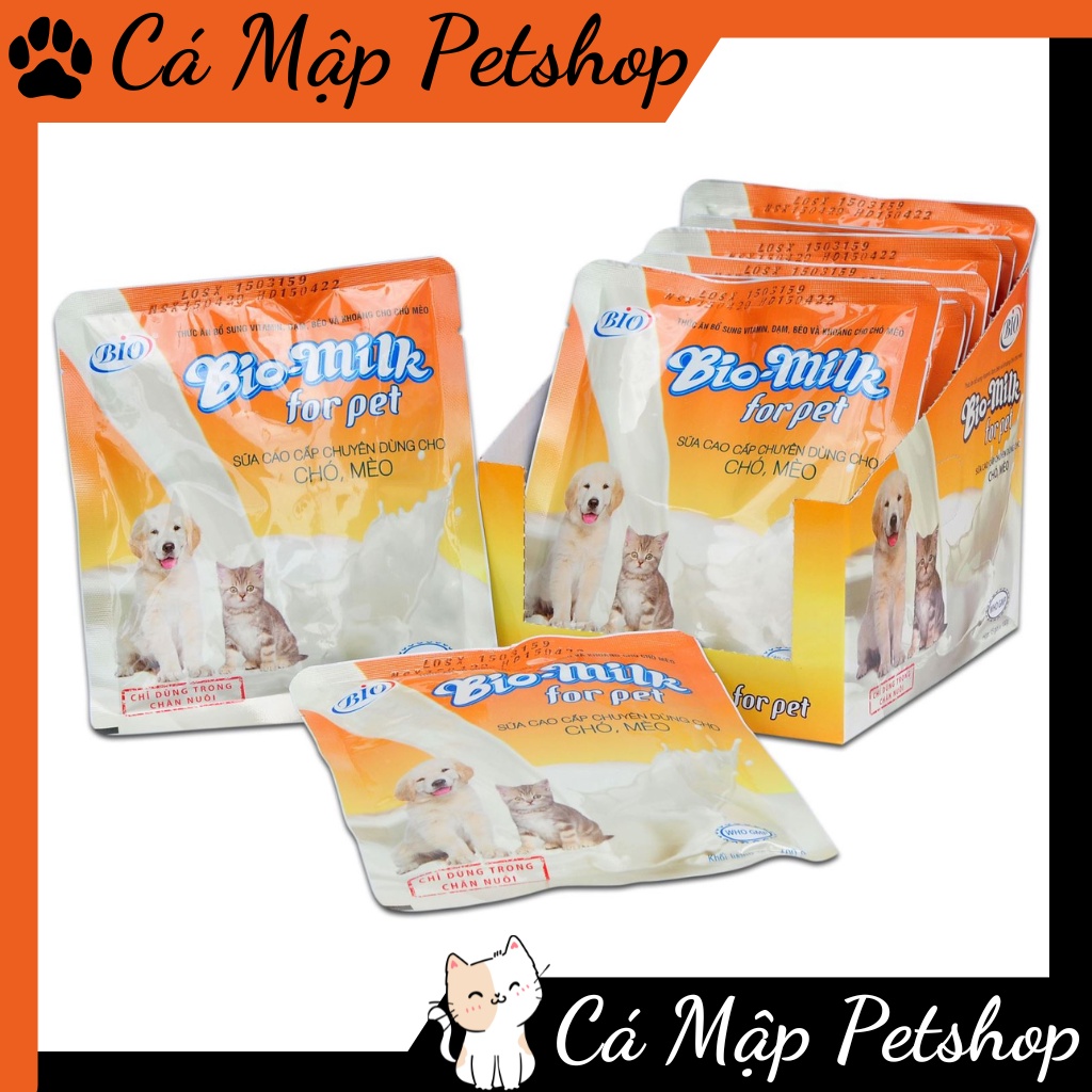 Sữa cho mèo bio milk, sữa bio cho mèo mọi lứa tuổi - túi 100gr