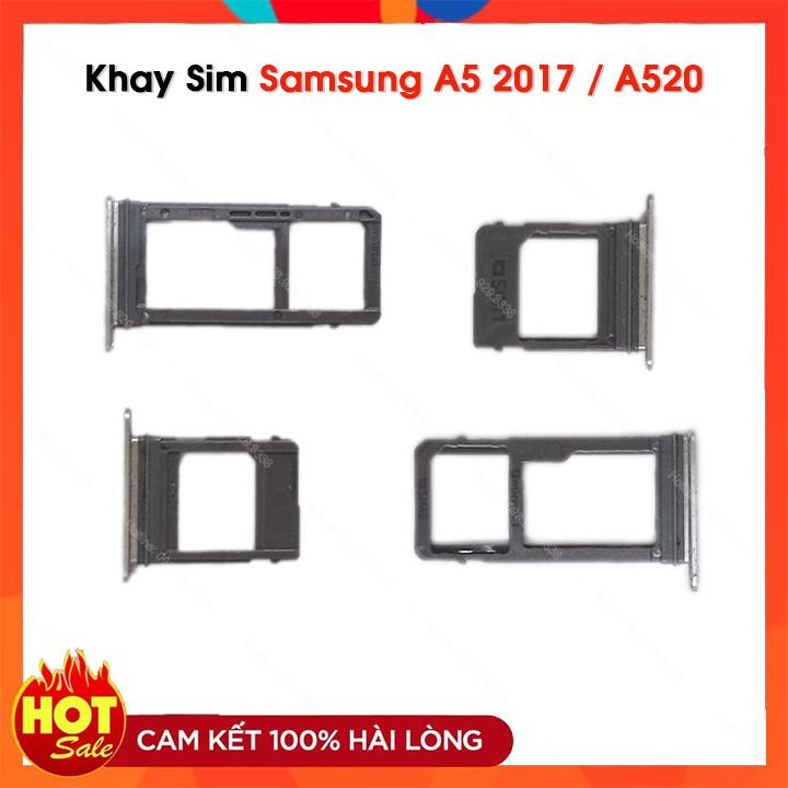 Khay Đựng Sim Samsung Galaxy A5 2017 / A520 Zin Bóc Máy