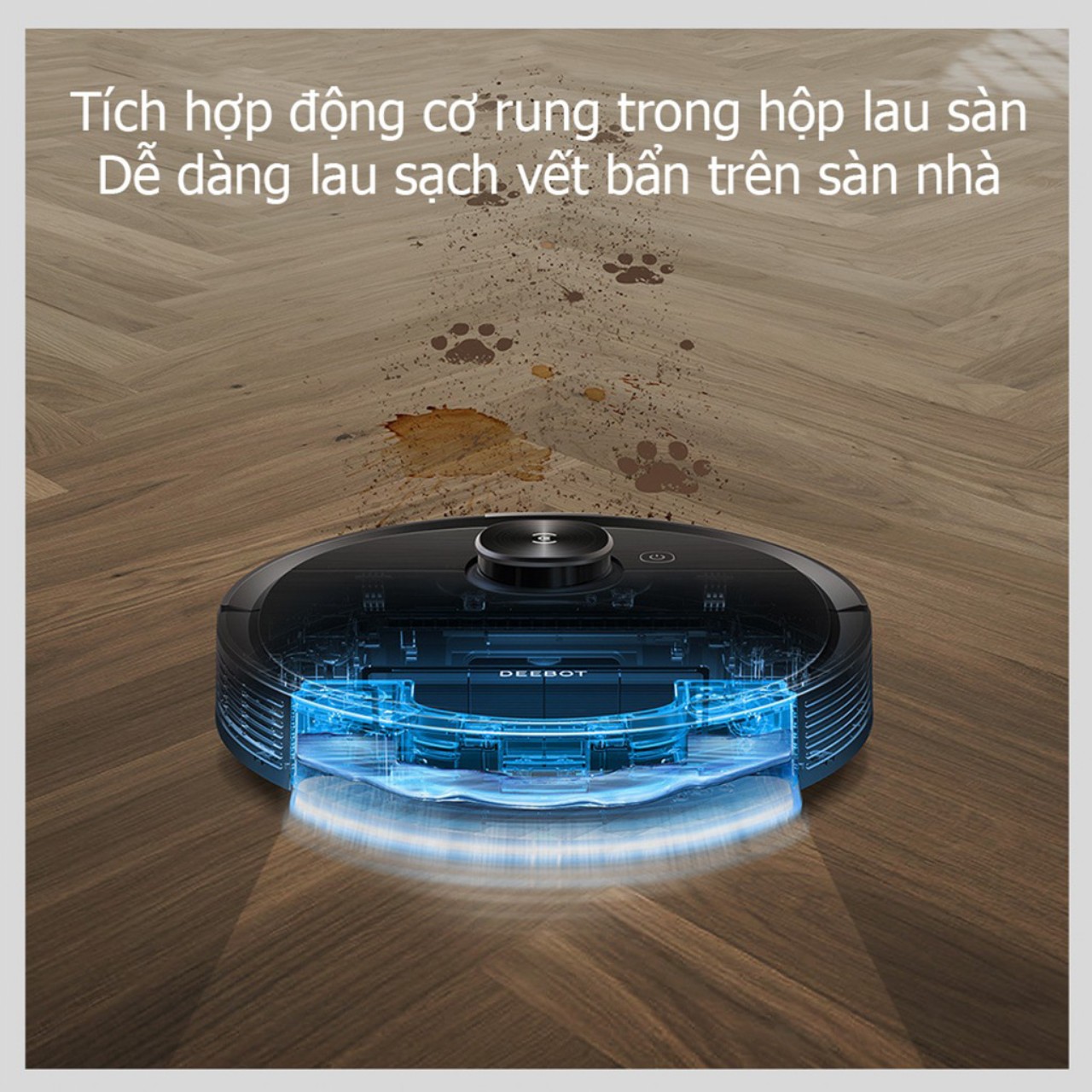 Robot lau nhà tự động đổ rác DEEBOT T8 AIVI Plus mới 100%