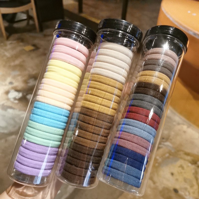 Set 20 sợi thun trơn cột tóc nhiều màu - giao ngẫu nhiên