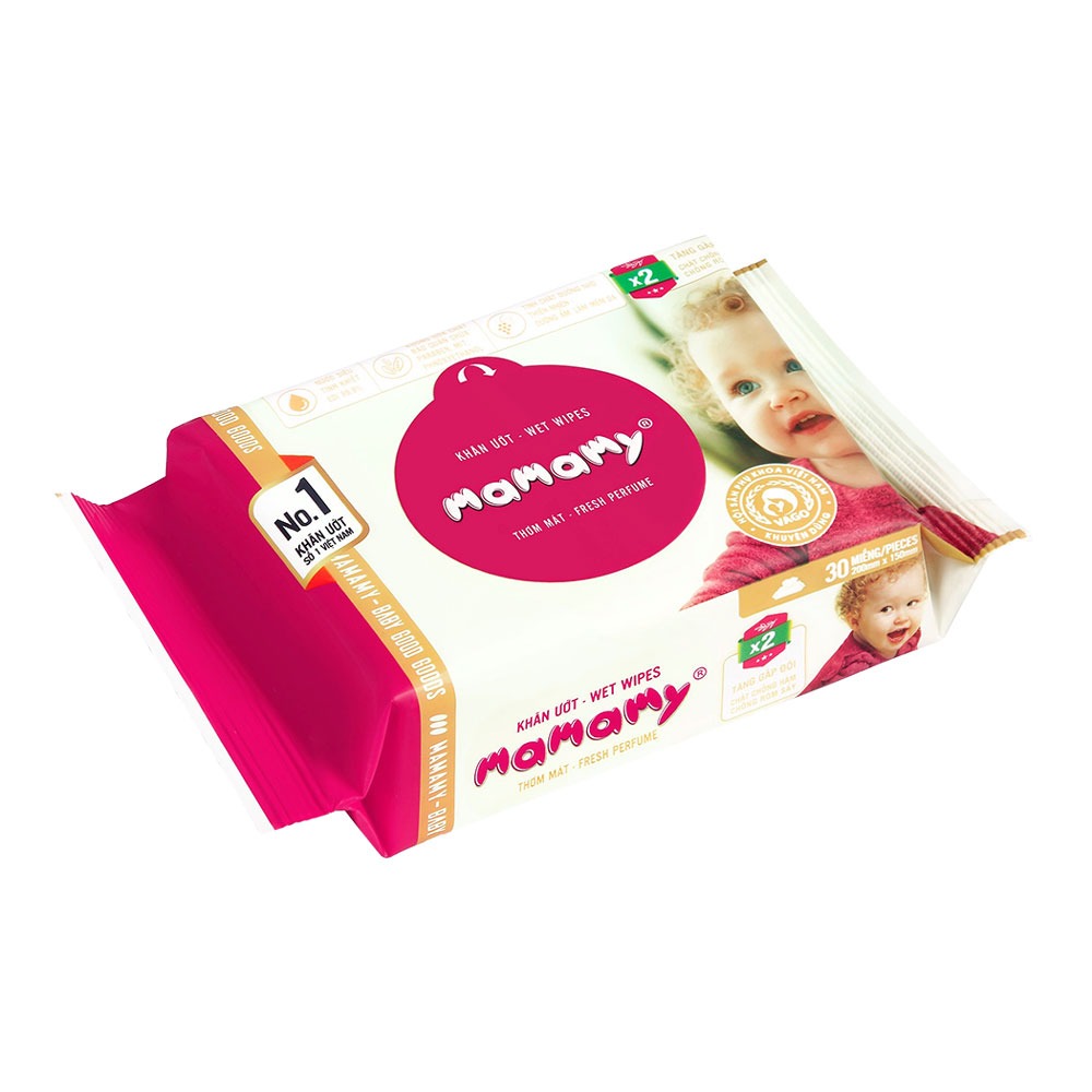 Khăn Ướt Mamamy Mùi (30 Tờ)