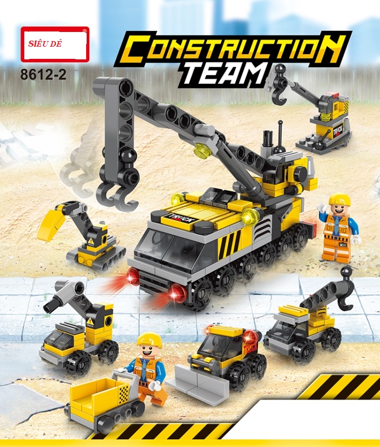 Đồ chơi lắp ráp lego trẻ em Đội xe xây dựng thành phố 6 in1 – bách hóa online minh hanh