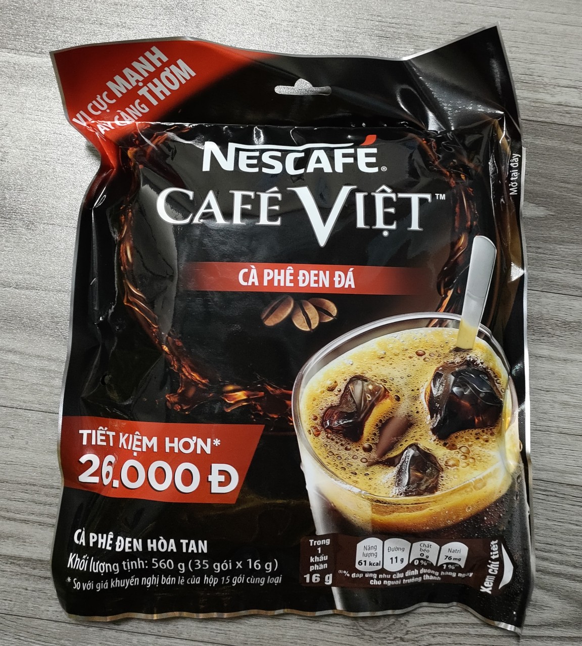 [HCM] COMBO 10 BỊCH - Nescafe Cafe Việt Đen Đá - Cà Phê Việt đen đá (35x16g)
