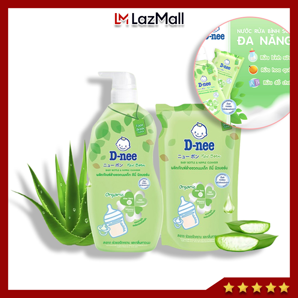 Nước rửa bình sữa dnee organic dạng túi thái lan