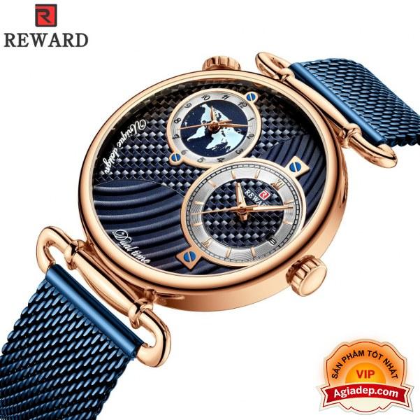 Đồng hồ thời trang nam Reward - 2 đồng hồ tròn nhỏ - Hàng xịn nhập khẩu (Màu xanh ngọc lục bảo) - RD62002M