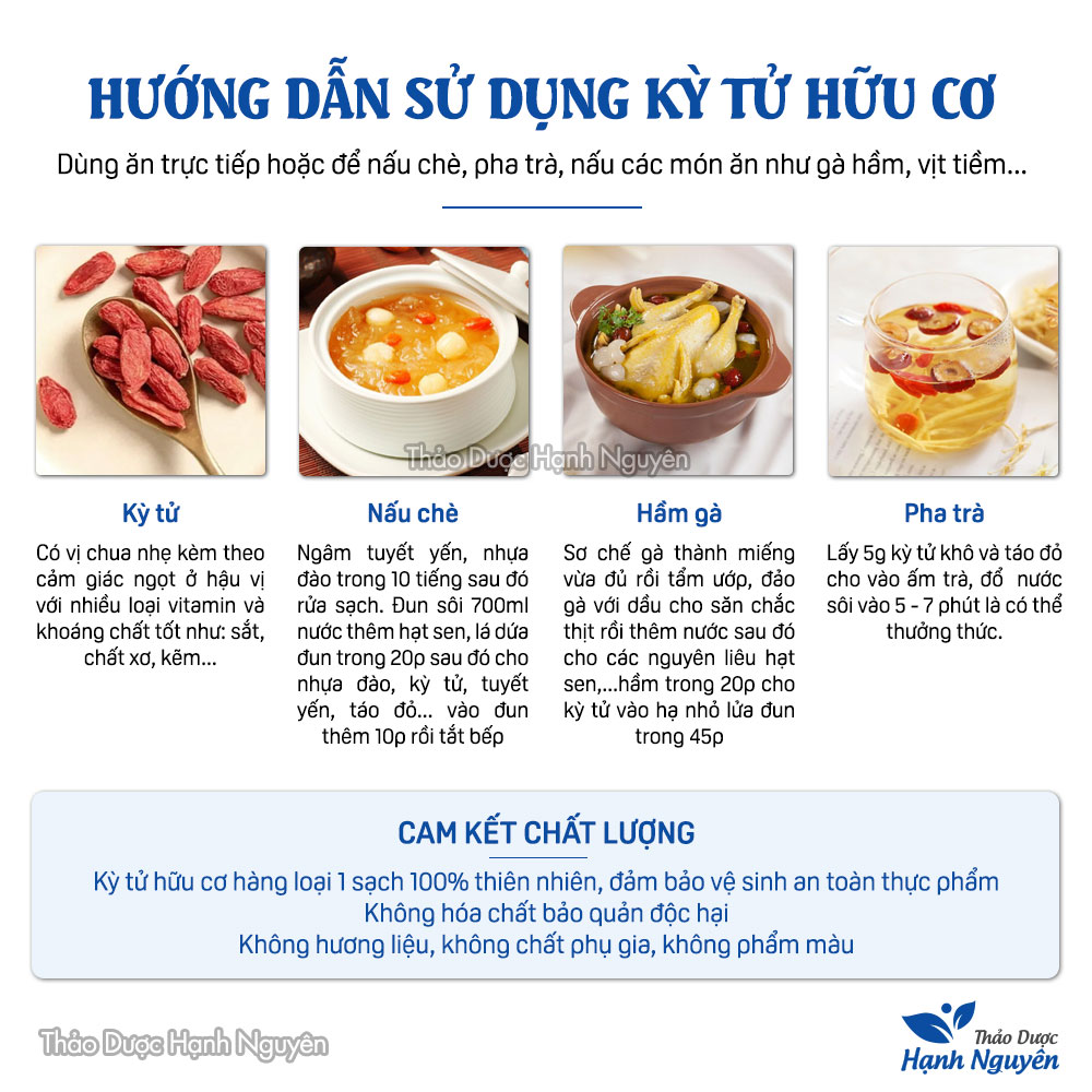 Kỷ tử ninh hạ 100g, hạt kỳ tử to, tròn, vị ngọt thanh, trà kỳ tử đẹp da, chống lão hóa - Hạnh Nguyên