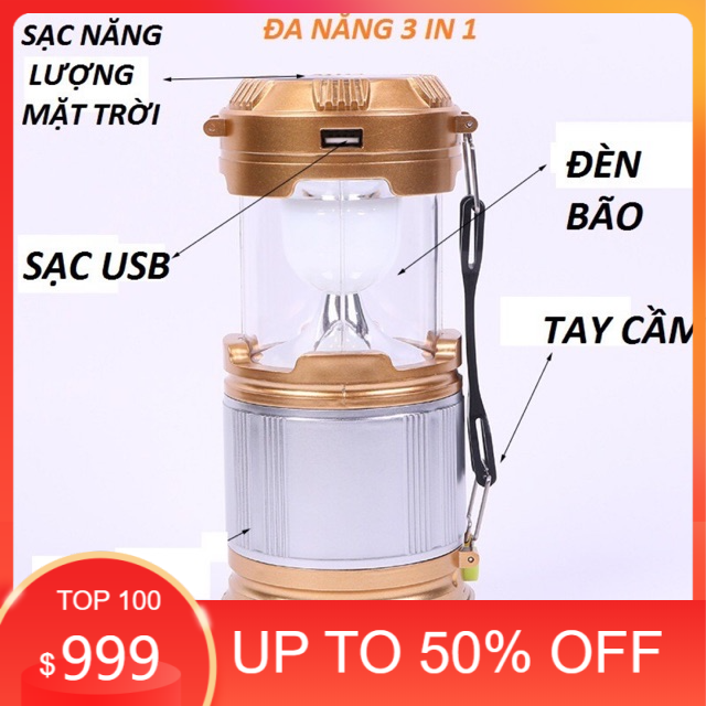 [ GIẢM 20K SHIP CHO MỌI ĐƠN HÀNG ] Đèn Tích điện, đèn bão siêu sáng tiện lợi 4 trong 1, đèn rút tích điện năng lượng mặt trời loại to có chỗ cắm sạc điện thoại tiện dụng