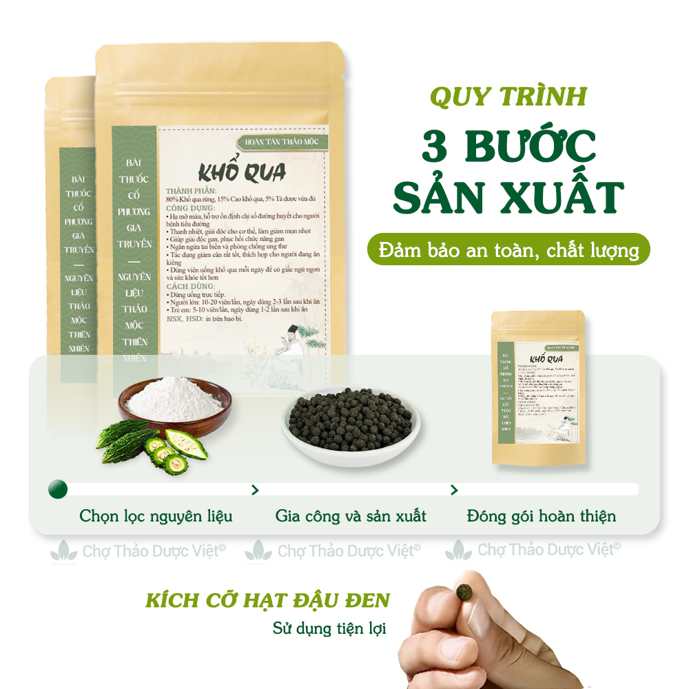 Khổ Qua Hoàn Thô (Mướp Đắng) Nguyên Chất 300g