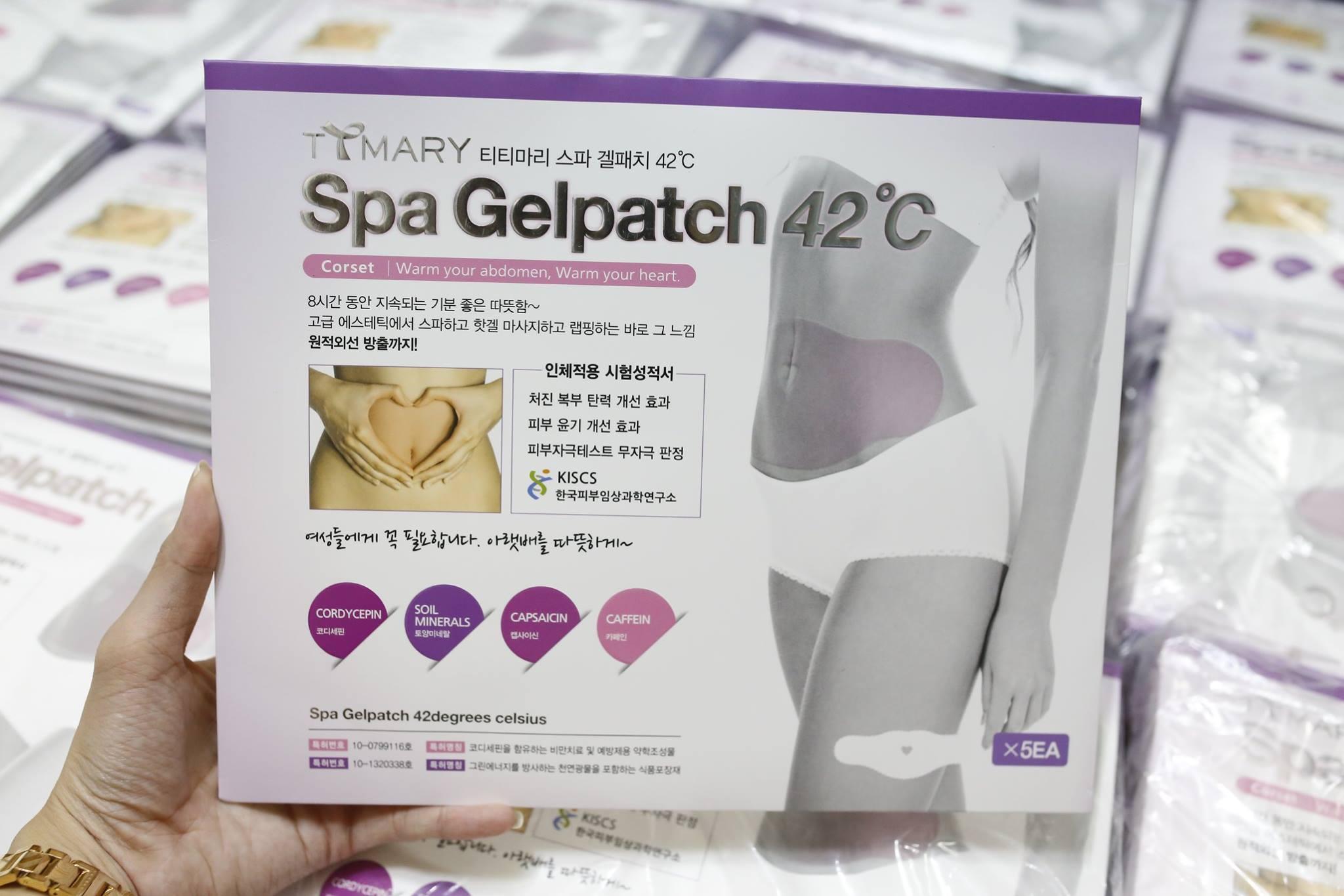 Miếng dán tan mỡ bùng Spa Gel Patch 42°C Hàn Quốc (5 miếng)