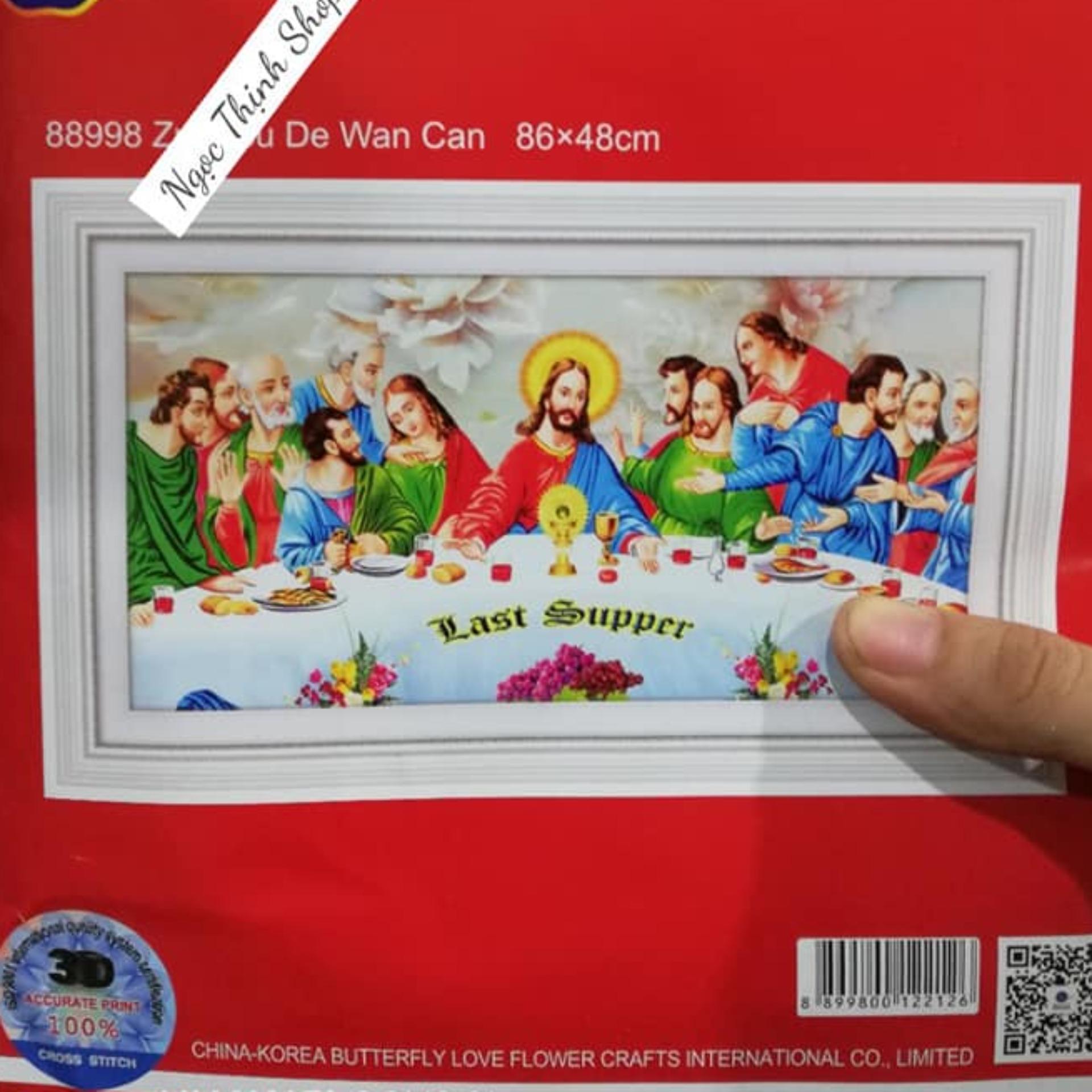 Tranh thêu bữa tiệc ly 5d dlh-88998-kt 86x48cm