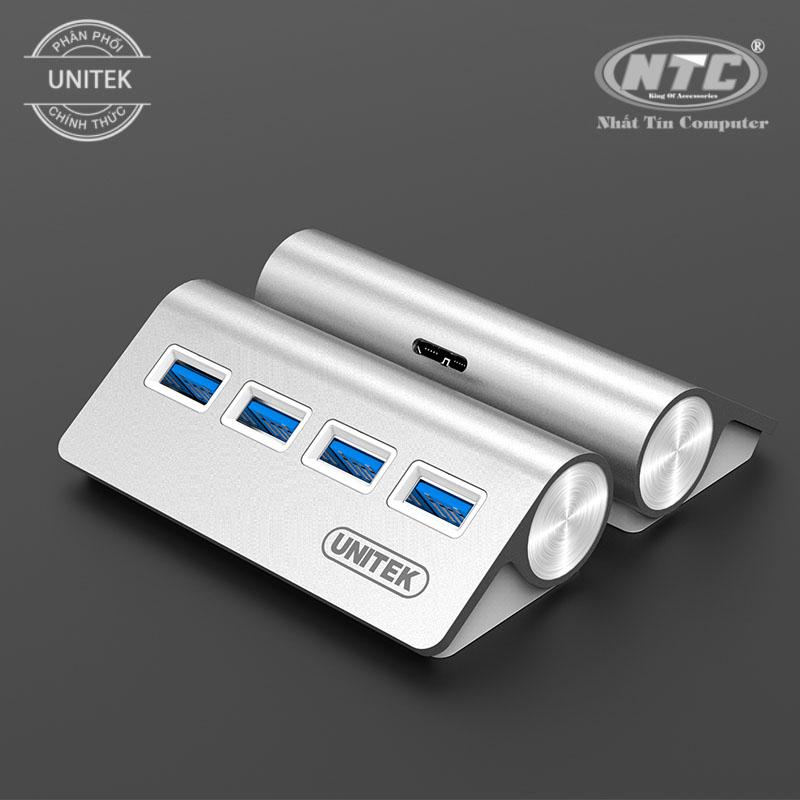 HUB chia USB 3.0 Unitek Y-3186 ra 4 cổng USB - hỗ trợ tốc độ lên đến 5Gbps (Trắng) - Nhất Tín Computer