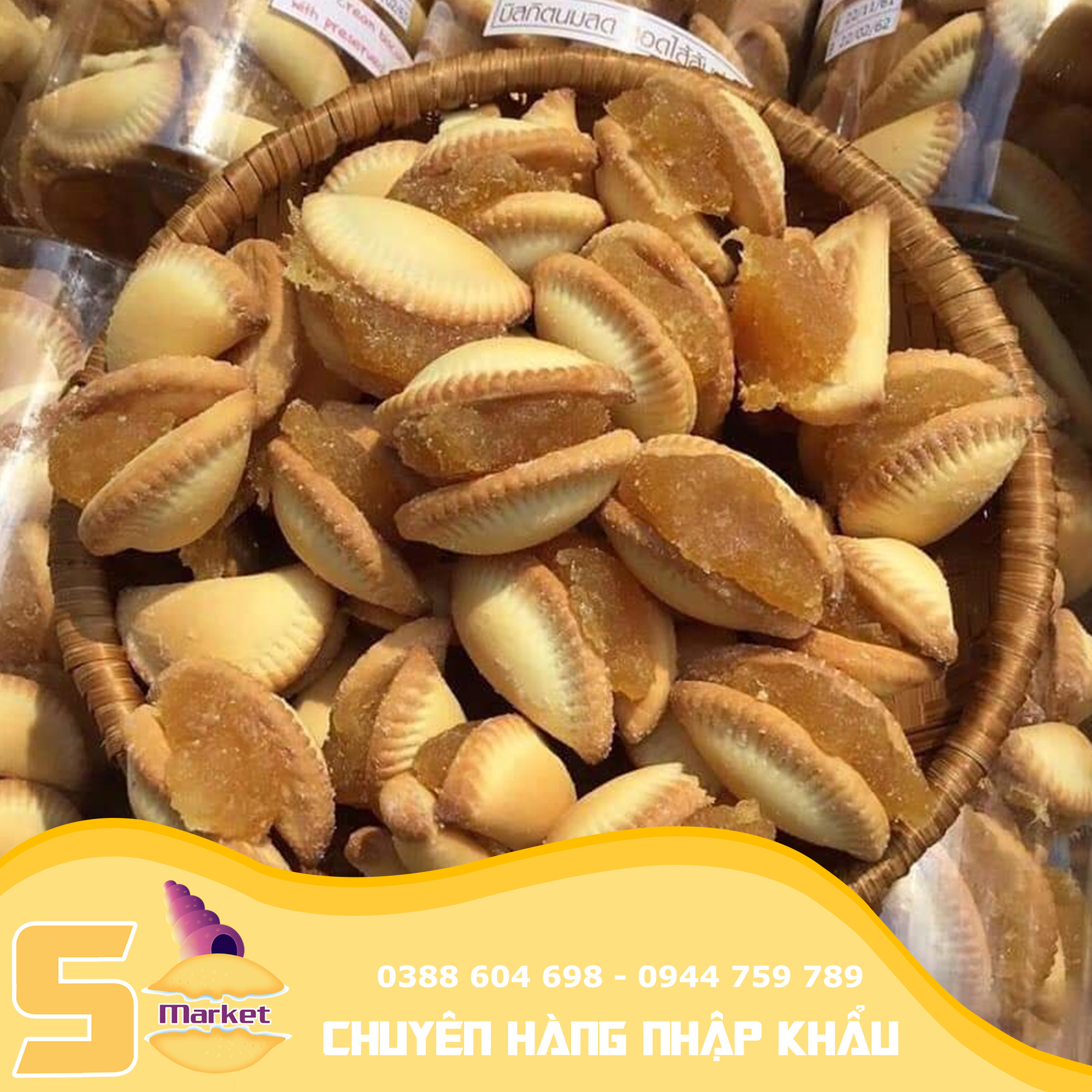 【Combo 3 hủ】Bánh sò khóm kẹp dứa thái lan【Sò Market】