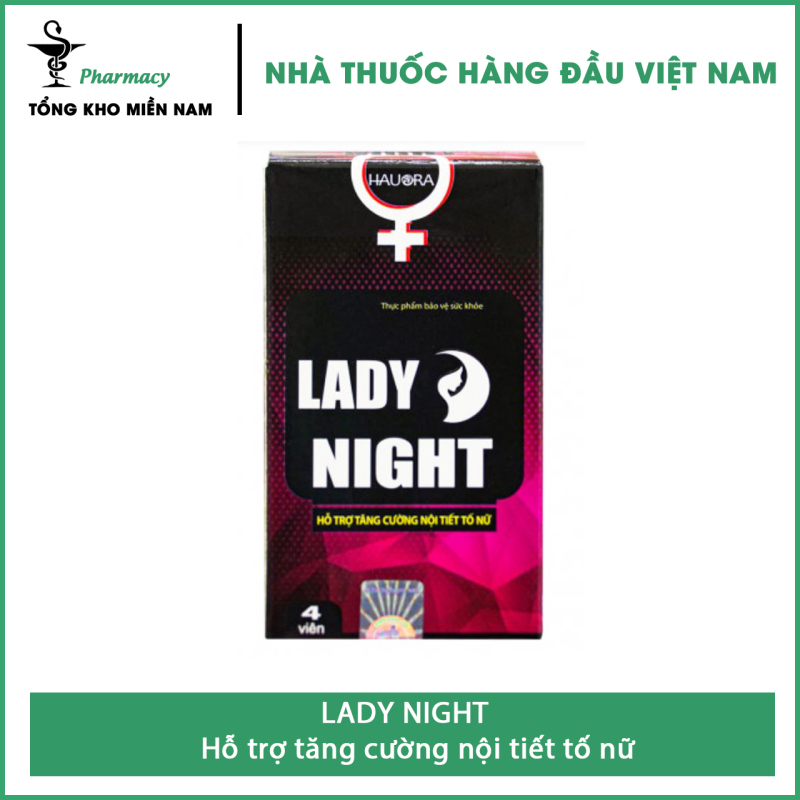Viên Ngậm LADY NIGHT - hỗ trợ tăng cường nội tiết tố nữ - Hộp 4 viên – Tổng Kho MiềnNam cao cấp