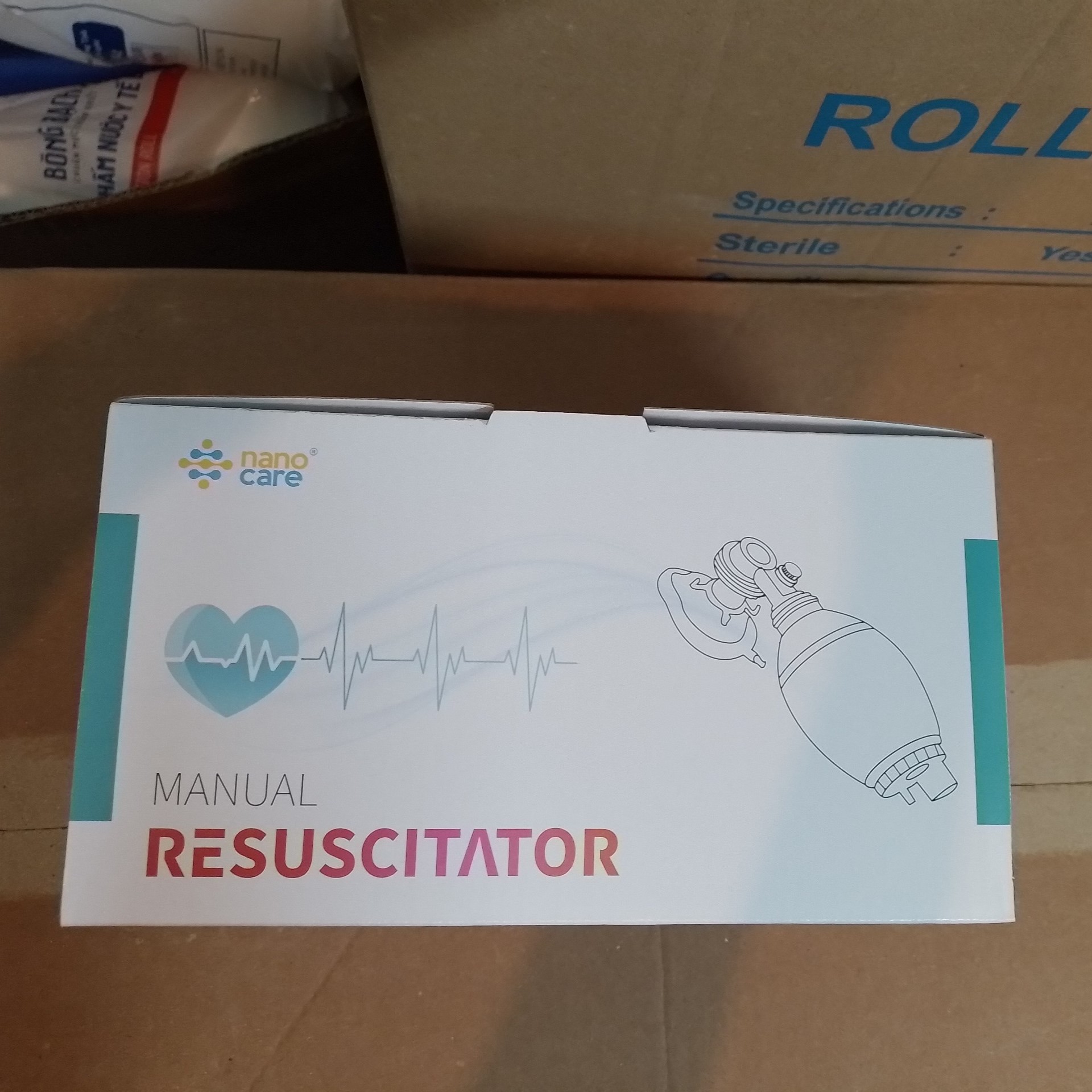 Bóng bóp Ambu cấp cứu oxy tập thở, cỡ người lớn, trẻ em