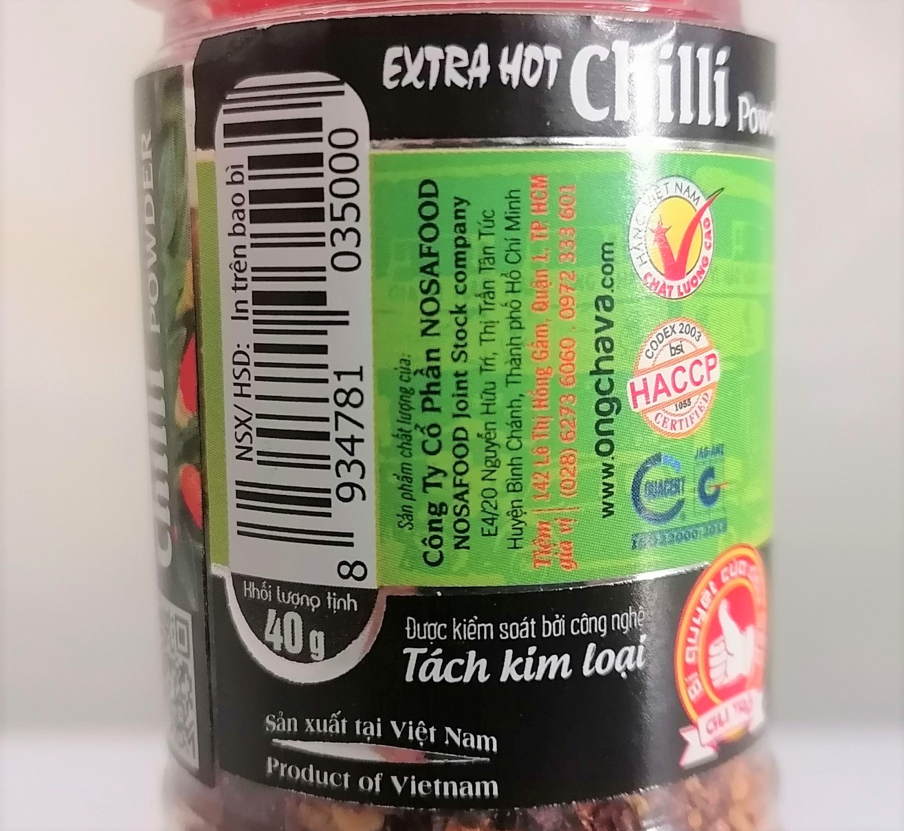 [Lọ 40g] BỘT ỚT SIÊU CAY [VN] ÔNG CHÀ VÀ Extra Hot Chilli Powder