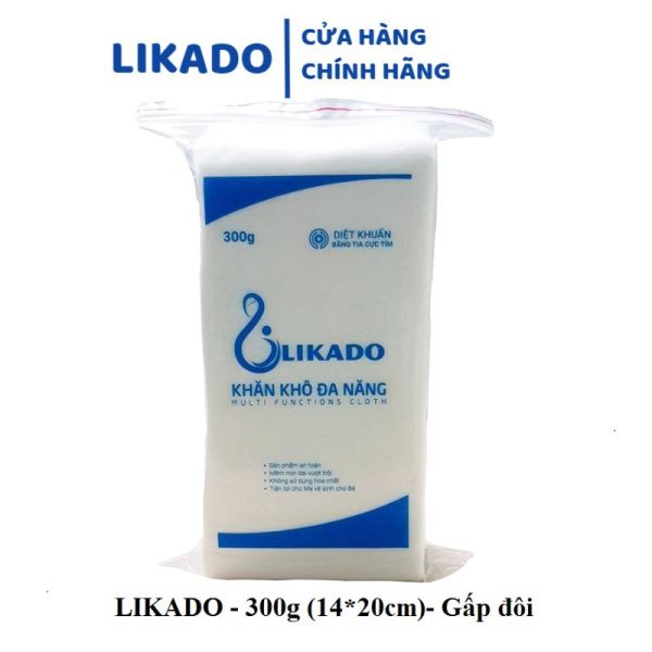 Khăn giấy khô Likado 300g(14*20cm) vệ sinh cho bé dùng trong sinh hoạt gia đình