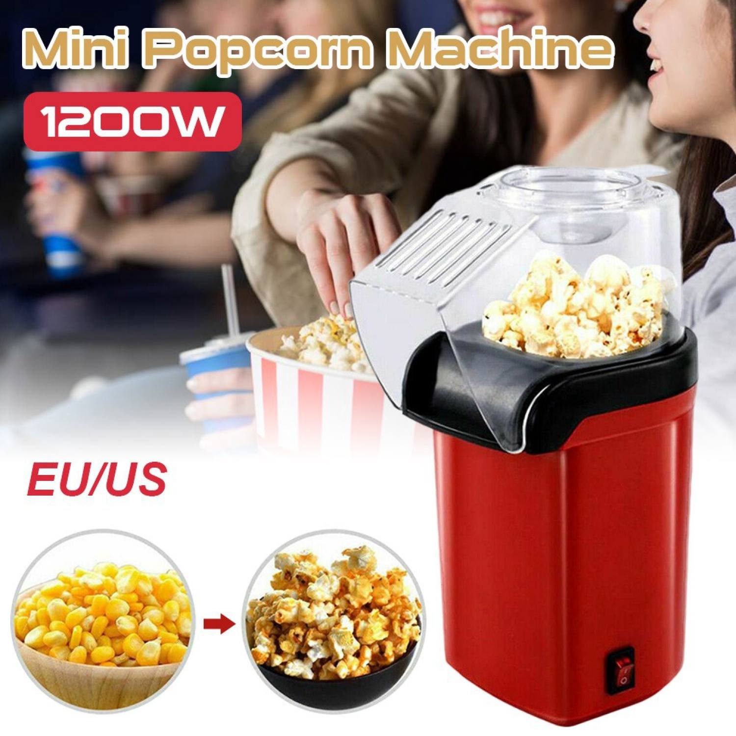 Máy làm bỏng ngô ( Máy làm Bắp rang bơ ) gia đình mini