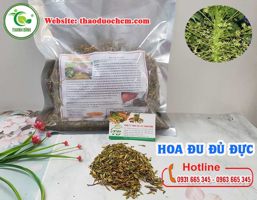 Hoa đu đủ đực khô 100g hàng loại 1 - thảo dược thanh bình