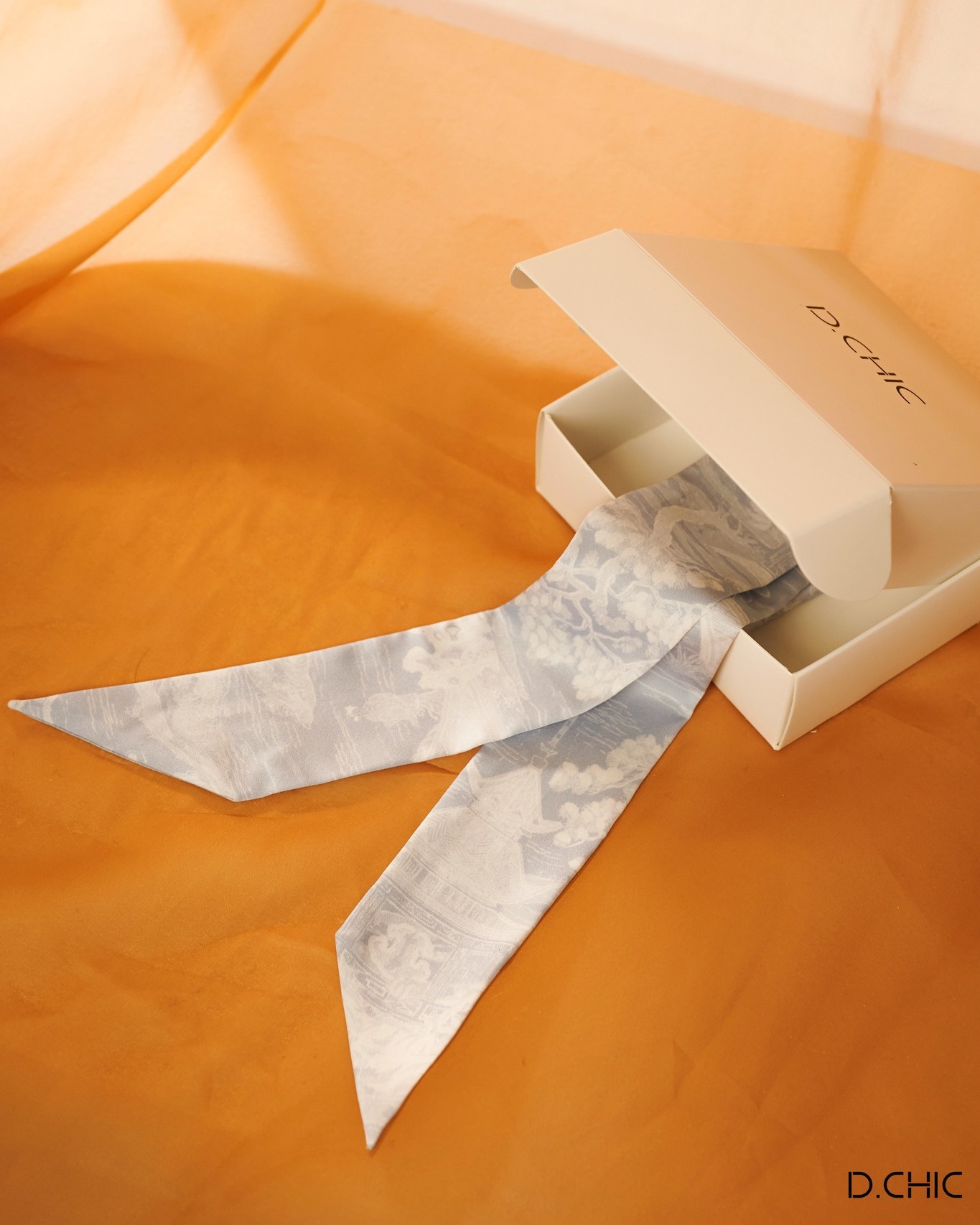 Khăn lụa Resort 2022 silk scarf by D.CHIC MS: 60002511-60002411