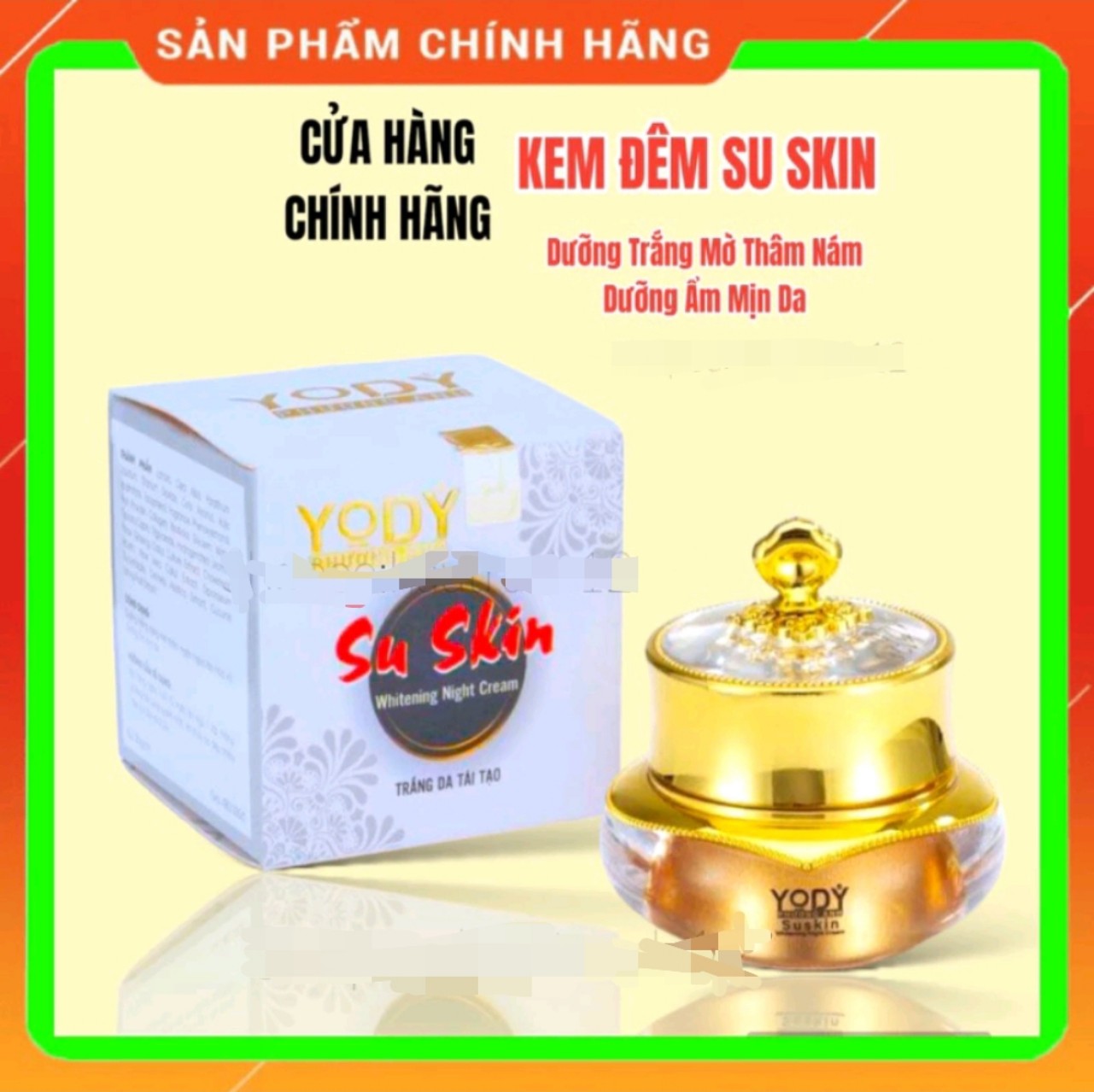 Hoàn tiền 15% - combo dưỡng da sau tái tạo phương anh yody white - kem face 3x + serum phục hồi + kem đêm su skin chính hãng