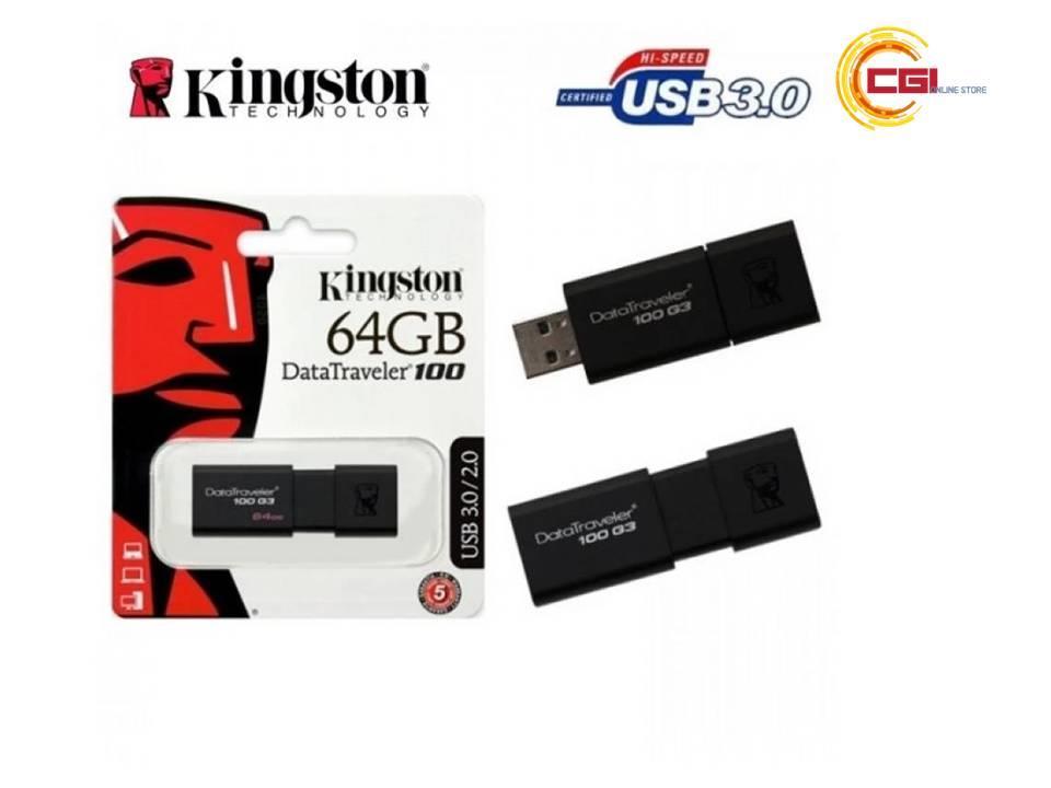USB Kingston 64GB DT100 G3 USB 3.0 (Đen)