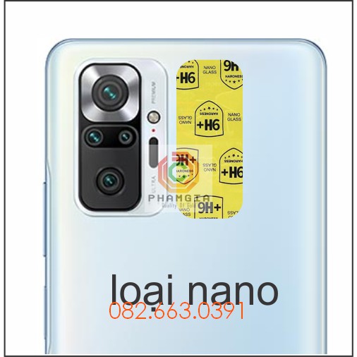 Cường Lực Camera Xiaomi Redmi Note 10 / Note 10S / Note 10 Pro (2021) Loại Nano , Ppf Siêu Bảo Vệ