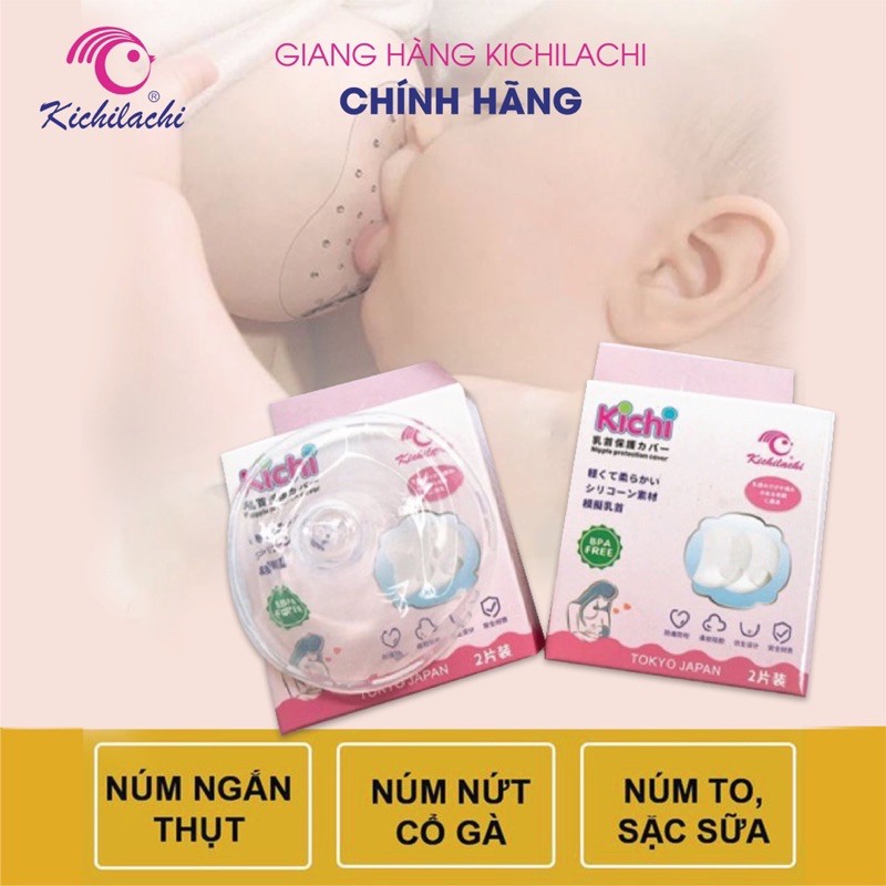 [HCM]Núm Trợ Ty Kichilachi ( Miếng Bảo Vệ Đầu Ty) 2 Chiếc/ Hộp